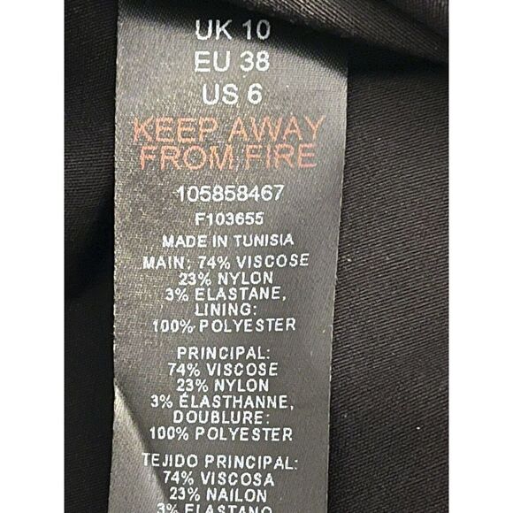 Miss Selfridge By ASOS Jumpsuit Womens Size 6 Black Sleeveless Mock Neck NEW - Picture 8 of 13